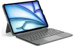 DIGISTOR HK Inateck KB04122 klaviatuurikate puuteplaadiga iPad 11 inch A16 / Air M3-M2 / Pro jaoks, eemaldatav, taustvalgustusega, QWERTZ saksa paigutus, grafiithall