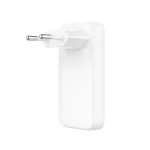 Fixed Slim 2xUSB-C reisilaadija 65W GaN PD valge
