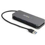 StarTech.com 4 pordiga USB 3.0 jaotur - USB-A kuni 4x USB-A - SuperSpeed 5 Gbps kaasaskantav USB 3.1 Gen 1 Type-A jaotur - USB-siini toide - s&uuml;learvuti/t&ouml;&ouml;laua USB-jaotur pika 28 cm kaabli ja kaablihaldusega~4 pordiga USB 3.0 jaotur - USB-A kuni 4x U ...
