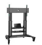 Mobiilne telerialus ONKRON TS2771-B 40&ndash;80-tollistele teleritele, must, ratastel p&otilde;randaalus
