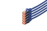 DIGITUS CAT6 S/FTP patchkaabel, 10 m, hall, 5 tk pakend