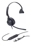 Yealink UH42 Mono Teams USB-C/A peakomplekt, juhtmega, k&otilde;ned/muusika, 20&ndash;20000 Hz, 116 g, peakomplekt, must