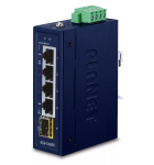 Haldamata Gigabit Ethernet kommutaator PLANET IGS-510TF &mdash; 4 x 10/100/1000 Mbps, 10 Gbit/s l&uuml;litusv&otilde;ime, 9&ndash;48V DC, seinale kinnitatav