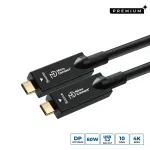 Microconnect USB3.2CC10OP USB-C &ndash; USB-C h&uuml;briidne aktiivne optiline kaabel, USB 3.2 Gen 2, 10 m, 4K 60 Hz, must
