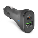 SBS TECRPD25W autolaadija, 25 W, USB-A + USB-C, Power Delivery, must