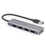 UGREEN 50985 USB-jaotur (4&times; USB 3.2 Gen 1 t&uuml;&uuml;p-A, 5 Gb/s, h&otilde;bedane)
