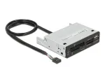 DeLOCK 91708 kaardilugeja USB 2.0 sisemine must hall CF SD MicroSD