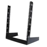 StarTech.com 2-Post 12U Desktop Server Rack, Small Open Frame 19in Computer Rack, Compact v&otilde;rk Rack for AV / Studio / Data / IT Equipment - Free Standing Two-Post Home/Office Rack