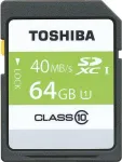 TOSHIBA 64 GB SDXC-kaart UHS-1, jaem&uuml;&uuml;gipakendis (SD-T064UHS1(6)