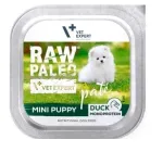 M&auml;rg koeratoit VETEXPERT RAW PALEO P&acirc;t&eacute; Mini Puppy Duck 150 g &mdash; pasteet v&auml;ikest t&otilde;ugu kutsikatele, pardi retsept, t&auml;isvõõt