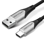 Vention puuvillase punutisega USB 2.0 A isane C isasele 3A kaabel 2M hall alumiiniumsulam t&uuml;&uuml;p