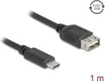USB 2.0 kaabel DELOCK 81536 &mdash; USB‑C USB‑A-le, 1 m, must, kullatud kontaktid