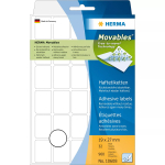 Mitmeotstarbelised sildid HERMA 19x27 mm valged Movables/eemaldatav paber matt 960 tk
