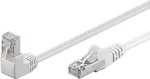 Wentronic Goobay CAT 5e paikamiskaabel 1x 90&deg; nurgaga, F/UTP, valge, 2 m - CCA segavask, 1x RJ45-pistik 90&deg; (8P8C) (94179)