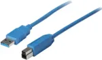 USB-kaabel ShiverPeaks 5 m USB 3.2 Gen 1 USB A USB B-le sinine