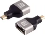 HDMI-D adapter ShiverPeaks 10-01058 &mdash; metallpistik, toetab kuni 8K