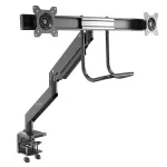 StarTech.com lauale kinnitatav kahe monitori k&auml;si &ndash; ergonoomiline kahe monitori VESA-kinnitus 32-tolliste (17,6 naela) kuvarite jaoks &ndash; risttala k&auml;epide s&uuml;nkroniseeritud t&auml;ielikuks liikumiseks &ndash; k&otilde;rguse reguleerimine &ndash; C-klamber/l&auml;biviiguaugu kinnitus