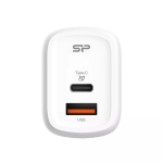 Seinalaadija Silicon Power QM25 30W kahe pordiga, USB-C ja USB-A, valge (SP30WASYQM252PCW)