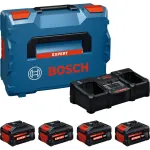 Bosch 1600A0373Y 18V starterikomplekt, 2x EXBA18V-55 + 2x EXBA18V-80 akut + EXAL18V2-320 laadija