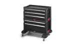 KETER BOOKCASE 5 DRAWERS TOOL CHEST SET Modularne veerev t&ouml;&ouml;riistahoidla must ja punane