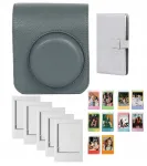 LOVEINSTANT 4-in-1 komplekt: kaitse&uuml;mbris, fotoalbum (96 fotot), raamid ja kleebised Fujifilm Instax Mini 41 jaoks - hall