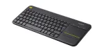 LOGITECH Wireless Touch Keyboard K400 Plus - Must - Qwerty UK