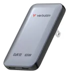 Verbatim Slim GaN laadija 2 porti 65W (EU/UK/US) Hall