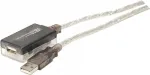 Exertis Connect 149213 USB 2.0 Type-A - Type-B kaabel, 1,8m, hall/l&auml;bipaistev