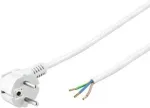 Wentronic Goobay nurga all Schuko toitekaabel lahtiste otstega, 5 m, valge, H05VV-F 3G1.5, 16 A 93313