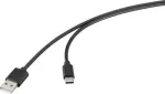 Renkforce USB 2.0 kaabel USB-A - USB-C 1m must RF-6830420