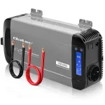 Qoltec puhas siinuslaine inverter 12V kuni 230V 1000W/2000W LCD, USB, USB-C, LiFePO4/GEL/AGM-iga &uuml;hilduv