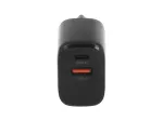 MOVANO GaN 20W USB-C PD + USB-A laadija (must)
