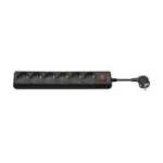 Wentronic Goobay 6-kohaline pikendusjuhe l&uuml;litiga, 1,5 m, must 51290