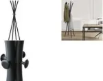 UNILUX TOTEM vabaltseisev riidepuu, 1750 mm, must metall, 8 konksu 400188801