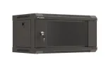 Seinale paigaldatav rack-kapp LANBERG WF03-5304-10B 19 tolli 4U must, klaasuks