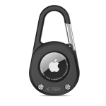 Tech-Protect Slidelock Carabiner v&otilde;tmehoidja &uuml;mbris Apple AirTag 1/2 jaoks, must