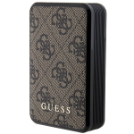 Guess GUPB10DP4GEGW kaasaskantav akupank 10000 mAh, 18 W, 4G Leather Metal Logo, pruun