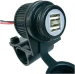 Albrecht (Midland) 73700 Duo USB-pistikupesa, 12-24 V, mootorratta, ATV, auto ja paadi jaoks