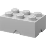 Hoiukast Room Copenhagen LEGO Storage Brick 6, hall &ndash; ladustatav m&auml;nguasjade ja tarvikute korraldaja