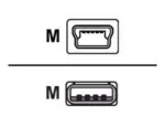 Zebra USB2.0 - miniUSB2.0 USB-kaabel USB A Mini-USB B