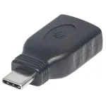Manhattan USB-C USB-A-adapter, isane emasele, 5 Gbps (USB 3.2 Gen1 ehk USB 3.0), SuperSpeed USB, must, eluaegne garantii, v&otilde;rdv&auml;&auml;rne USB31CAADG-ga