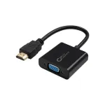 MicroConnect HDMVGA1B HDMI&ndash;VGA adapter, HDMI A-t&uuml;&uuml;pi pistik VGA (D-Sub) pessa, 0,15 m, must
