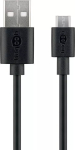 Goobay Micro-USB kiirlaadimis- ja s&uuml;nkroonimiskaabel 1 m USB 2.0 must