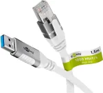 V&otilde;rgukaabel Goobay 74158 USB A RJ-45 Cat6 1,5 m valge