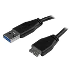 StarTech.com USB3AUB15CMS &otilde;huke USB 3.0 kaabel, USB-A &ndash; Micro-USB B, isane/isane, 15 cm (6 tolli), must