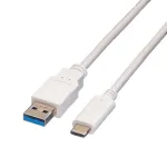 VALUE - USB-kaabel - USB 3.0 (M) USB-t&uuml;&uuml;pi C (M) - 5 V - 900 mA - 50 cm - Valge (11.99.9010)