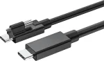 USB-C kaabel Exsys EX-K1599V-1.5 &mdash; 1,5 m, USB-C USB-C-le rihveldatud kruvipistikuga