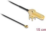 Koaksiaalkaabel DeLOCK 12039 0,15 m RP-SMA I-PEX MHF1 must