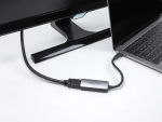 Kaabeladapter DELOCK 64264 USB USB-C HDMI-le, DP Alt Mode, 8K 60Hz HDR, 0,17 m, alumiinium, must/hall