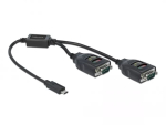 Jadakaabel DeLOCK 90494 USB USB-C RS-232 DB9 Must 0,35 m
